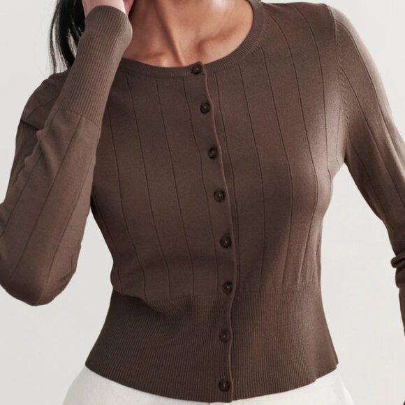 (Jenni Kayne) NWOT Ribbed Finley Cardigan in Olive - Picture 1 of 7
